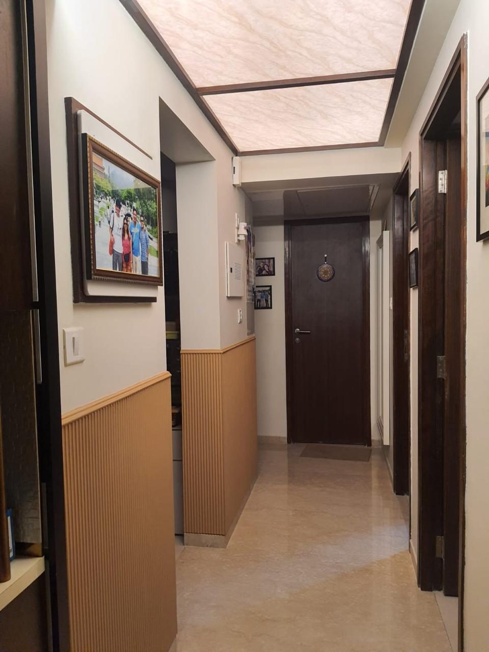 Luxury bathroom vanity with backlit niches